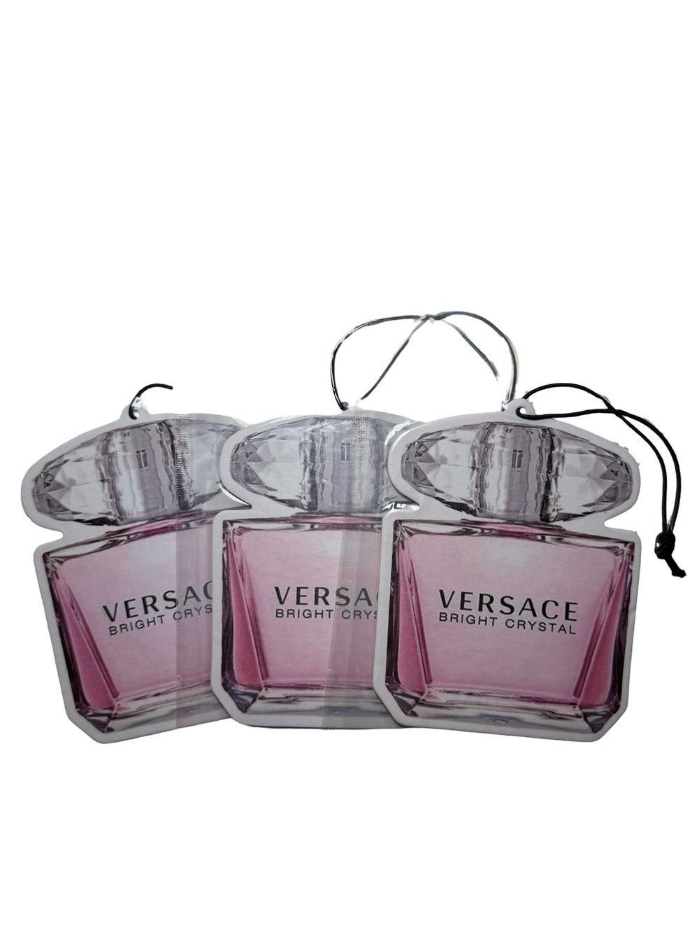 Versace Bright Crystal Pink Bottle Air Fresheners - Triple Pack